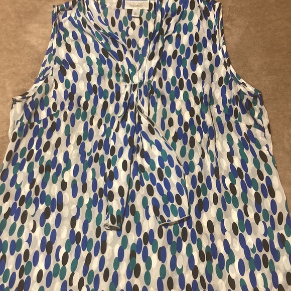Dressbarn Sleeveless Multi Color Polka Dots - Picture 2 of 8